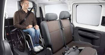 VW Caddy Passivfahrer Fahrgastraum